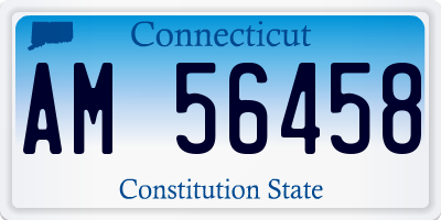 CT license plate AM56458
