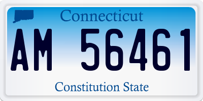 CT license plate AM56461