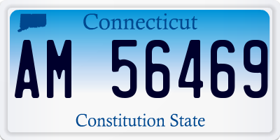 CT license plate AM56469