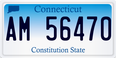 CT license plate AM56470