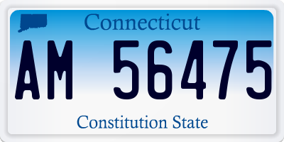 CT license plate AM56475