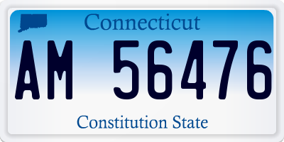 CT license plate AM56476