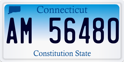 CT license plate AM56480