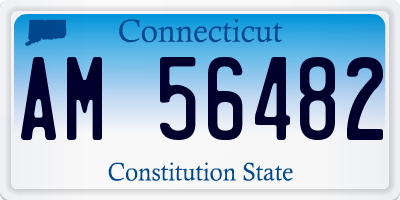 CT license plate AM56482
