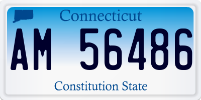 CT license plate AM56486