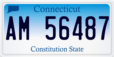 CT license plate AM56487