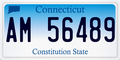 CT license plate AM56489