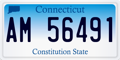 CT license plate AM56491