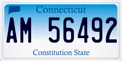 CT license plate AM56492