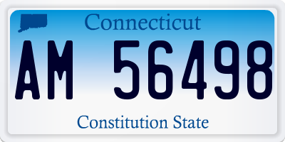 CT license plate AM56498