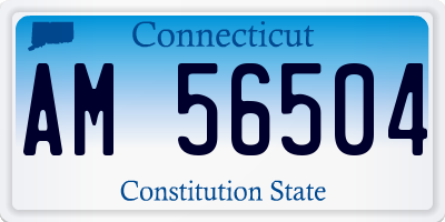 CT license plate AM56504