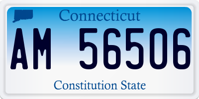 CT license plate AM56506
