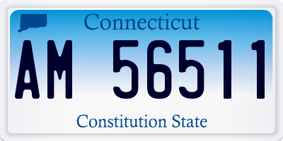 CT license plate AM56511