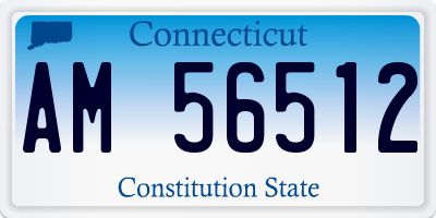 CT license plate AM56512