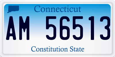 CT license plate AM56513