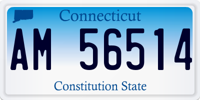 CT license plate AM56514