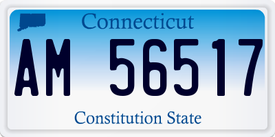 CT license plate AM56517