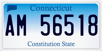 CT license plate AM56518