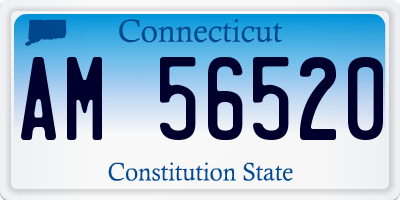 CT license plate AM56520