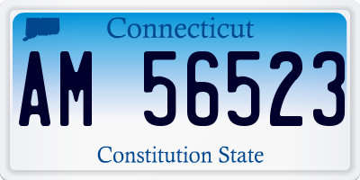 CT license plate AM56523