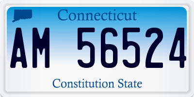 CT license plate AM56524