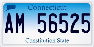 CT license plate AM56525