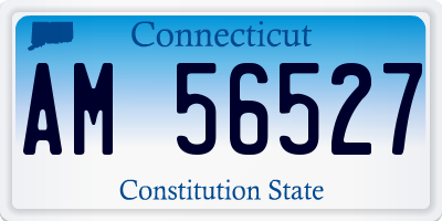 CT license plate AM56527