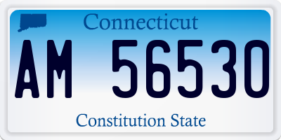 CT license plate AM56530