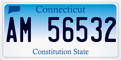 CT license plate AM56532