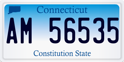 CT license plate AM56535