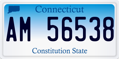 CT license plate AM56538