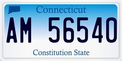 CT license plate AM56540
