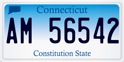 CT license plate AM56542
