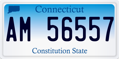 CT license plate AM56557