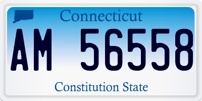 CT license plate AM56558