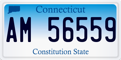 CT license plate AM56559