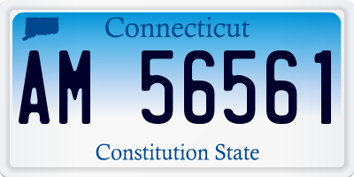 CT license plate AM56561