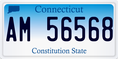 CT license plate AM56568