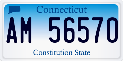 CT license plate AM56570