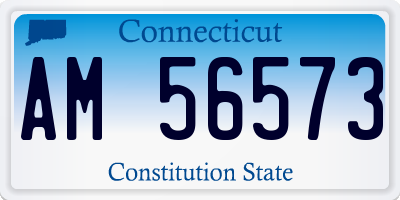 CT license plate AM56573