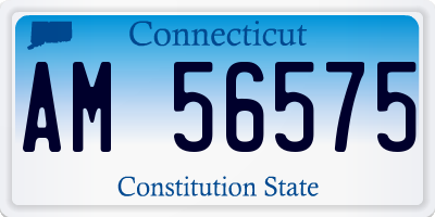 CT license plate AM56575