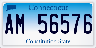 CT license plate AM56576