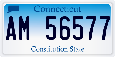 CT license plate AM56577