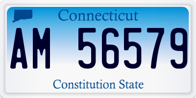 CT license plate AM56579