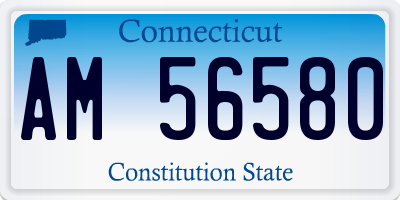 CT license plate AM56580