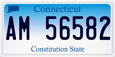 CT license plate AM56582