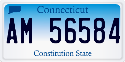 CT license plate AM56584