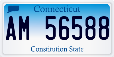 CT license plate AM56588