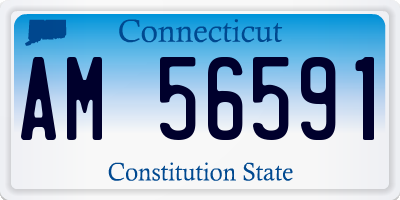 CT license plate AM56591