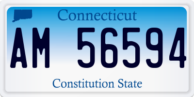 CT license plate AM56594